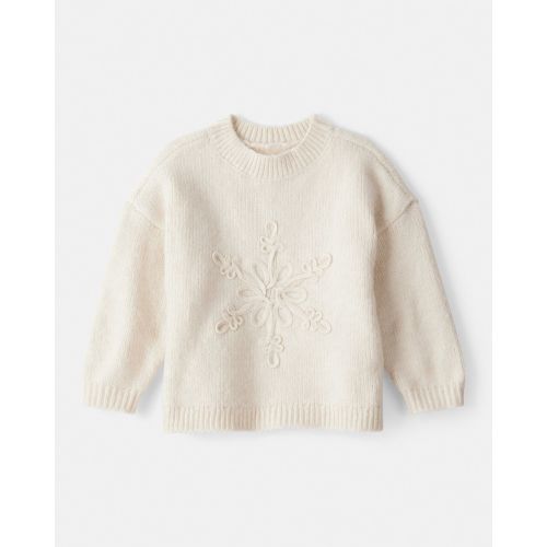 Baby Girl Snowflake Long-Sleeve Sweater - Cream - OshKosh B'gosh | Carter's