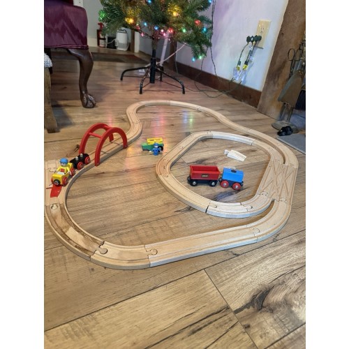 Vintage Brio Track (30 pieces) Plus 2 Brio People & 4 Brio Cars, Sweden made