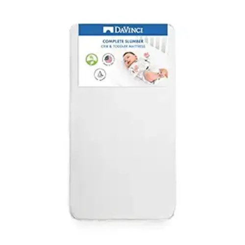 DaVinci Complete Slumber Crib & Toddler Mattress, Firm support, Lightweight, Waterproof, Greenguard Gold Certified