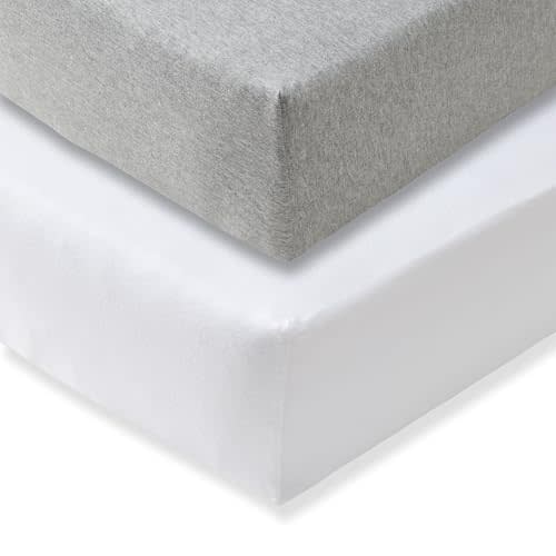 Burt's Bees Baby Organic Cotton Fitted Crib Sheet, Unisex Baby Beddings | A nursery essential crib sheet with 360º elastic that prevents sheets from creeping up on the mattress