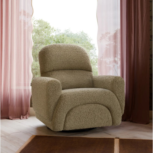 Babyletto Rainbow Recliner and Swivel Glider in Teddy Loop
