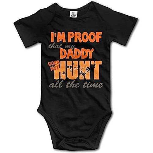 I'm Proof Daddy Doesn't Always Hunt Funny Rompers Cute Novelty Infant One-Piece Baby Bodysuit Months
