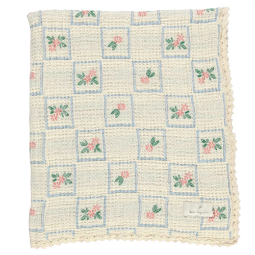 Floral Waffle Blanket