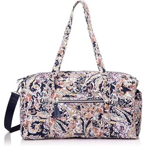 Vera Bradley Women's Performance Twill Medium Travel Duffle Bag, Tangier Paisley, One Size