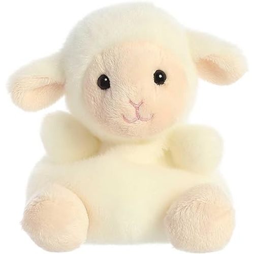 Aurora® Adorable Palm Pals™ Woolly Lamb™ Stuffed Animal - Fun Collectible Plush for Kids and Adult Collectors - Perfect for Decorating Rooms and Birthday Gifts - White 4.5 Inches