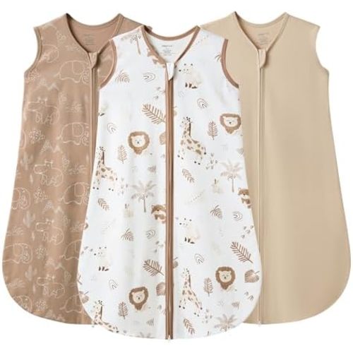 JELLYMONI Baby Sleep Sack 0-6M, 0.5 TOG, 100% Cotton Wearable Blanket