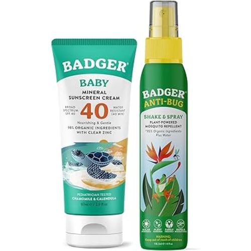 Badger SPF 40 Baby Sunscreen and Bug Spray