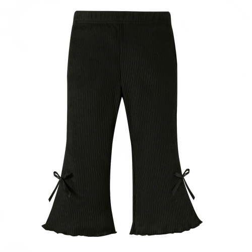 Zanarzt Baby Leggings Baby Girls Solid Color Pants Casual Versatile Fashionable Flared Pants Black,6-9 Months