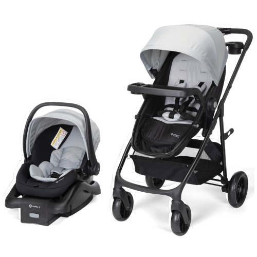 Safety 1 Grow N Go Travel System Stroller with Infant Car Seat, Whisper Grey, Toddler, Unisex