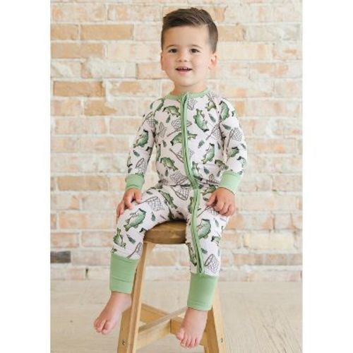 Convertible Romper with Double Zipper | Gone Fishin' | Charlie Lou Baby | 0-3M