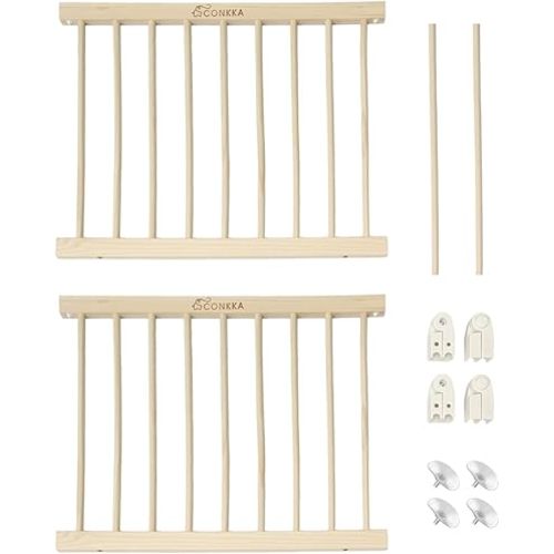 2 Panels 25" Tall Wood Gate for Extra Large CONKKA Playpen
