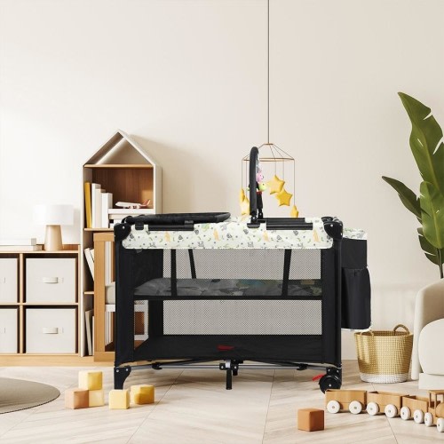 Bopeep Baby Cot Bed Crib Portable Bassinet Safety Rails Fence Foldable Travel