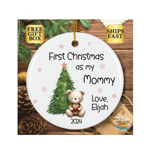 First Christmas as Mommy Ornament from Baby, Personalized New Parent Ornament, Personalized Ornament for New Mom, Christmas Gift for Mommy