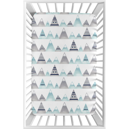 Sweet Jojo Designs Mountains Mini Fitted Crib Sheet & Reviews - Wayfair Canada