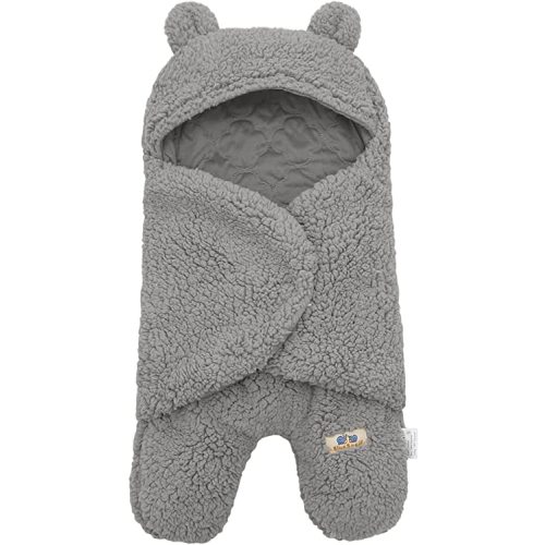 BlueSnail Newborn Receiving Blanket Baby Sleeping Wrap Swaddle(0-3M, 8-13lbs,Light Gray)