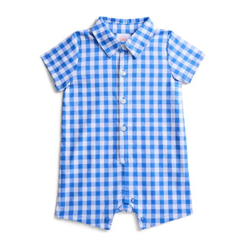 Wonder Nation Baby Boys Woven Shortie Romper with Short Sleeves, Sizes 0/3M-24M