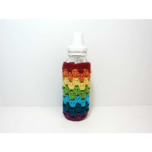 baby bottle cozy - evenflo glass baby bottle cozy - non-slip bottle sleeve - made in your color choice- 4 oz - 8 oz - handmade by RockinLola