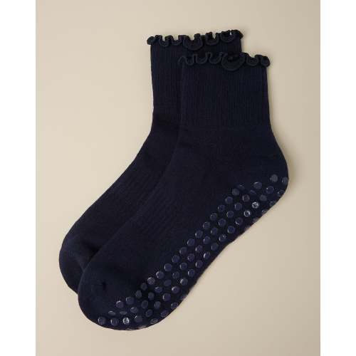 Non-Slip Ruffle Ankle Socks | Navy - Kindred Bravely