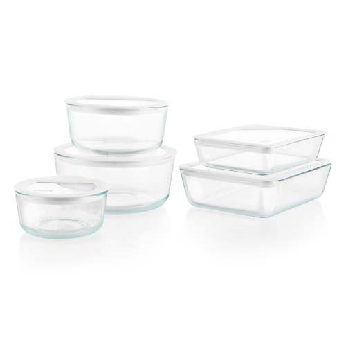 Pyrex® Ultimate 10-Piece Glass Storage Set with Glass Lids