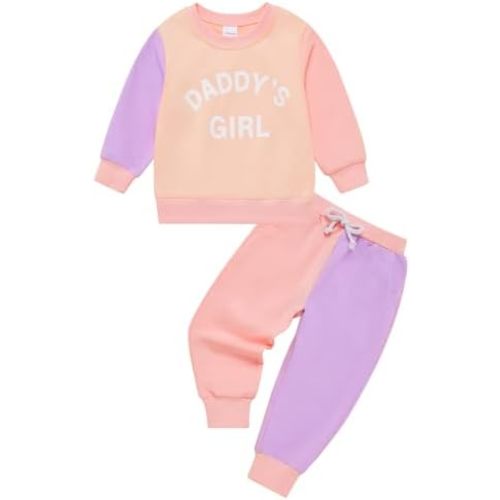 Toddler Baby Girl Clothes Fall Outfits Long Sleeve Sweatshirt Tops Pants Set for Girls 6 9 12 18 24 Months 2T 3T 4T