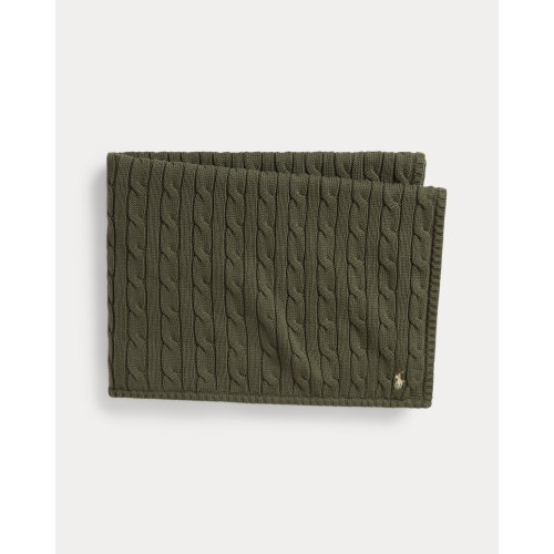 Cable-Knit Cotton Baby Blanket