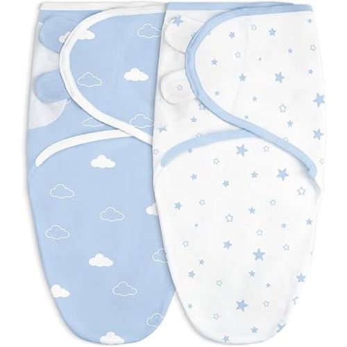Baby Swaddle Blanket, 0-3 Months, Cotton Arm-in Sleep Sack, Wearable Blankets Wrap for Newborn Infant