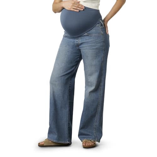 Levi Strauss Signature Gold Women's Maternity Comfort-Stay Wide Leg Jeans