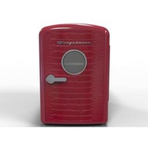 Frigidaire 9 Can Crocodile Retro Beverage Freestanding Mini Refrigerator Red: Thermoelectric, ETL Listed, 48W, 180-Day Warranty