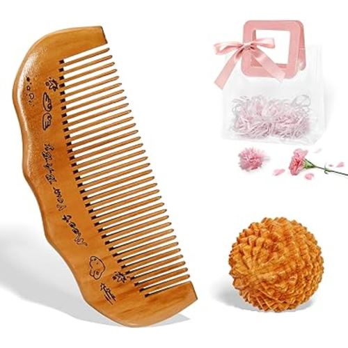 ZZYOWTR Labor Comb & Durian-Squeeze Ball Set – Natural Acupressure Pain-Relief Tools for Childbirth, Wooden Birth Comb Hand Pressure + Spiky Massage Ball Grip Distraction, Mom-to-Be Hospital Bag Gift