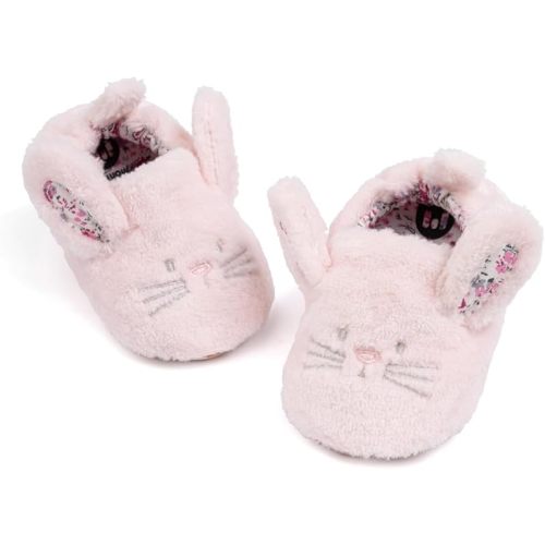 Meckior Save Beautiful Cute Cartoon Infant Unisex Baby Warm Cotton Anti-Slip Soft Sole First Walkers Shoes