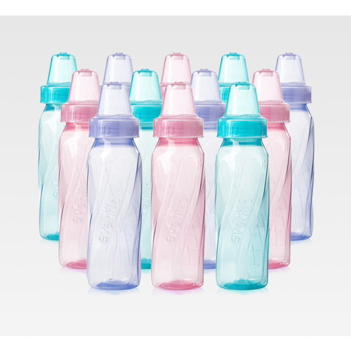 Classic Baby Bottles, Pastel, Plastic 8oz 12pk – Evenflo Feeding