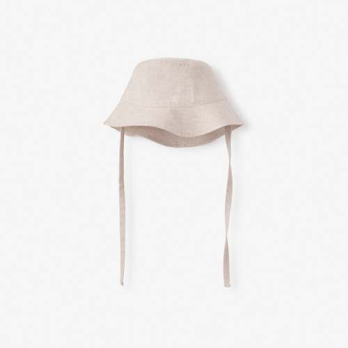 Natural Linen Bucket Hat – Elegant Baby