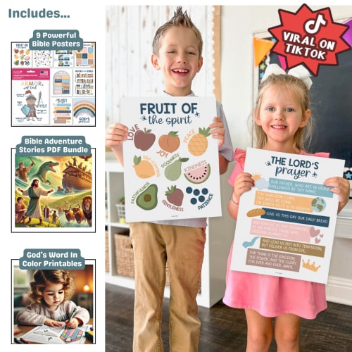 Bible Posters | Set of 9 | Sunday School Posters