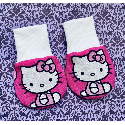 Adorable Ms Kitty Kat Baby Girl Mitts