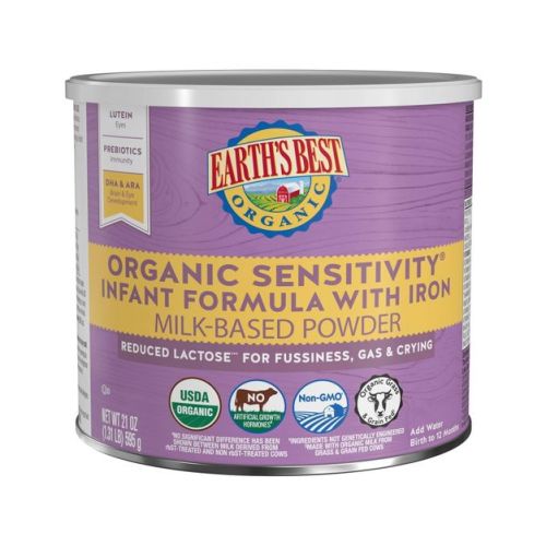 Earth's Best Organic Sensitivity Powder Infant Formula - 21oz: Gas, Brain & Eye Development, Immune Support