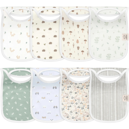 8-Pack Hallo Drool Bibs