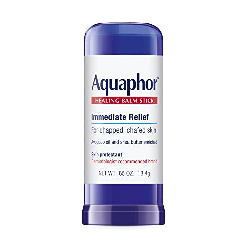 Aquaphor Healing Balm Stick, Skin Protectant, 0.65 OZ | Body Balm Protectant with Avocado Oil and Shea Butter for Chapped or Chafed Skin, Paraben and Fragrance Free