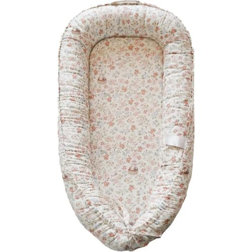CooCooBaby Infant Lounger, Baby Nest Cover for Baby Girls & Boys, Newborn Essentials for Baby 0-12 Months, 100% Cotton Breathable (Wonderland_Muslin)