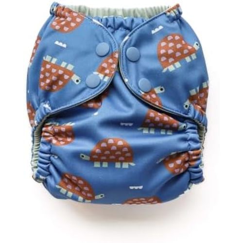 Esembly Cloth Diaper Cover, Turtles, Size 1 (7-17lbs)