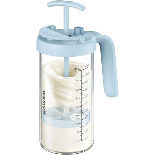 Borosilicate Glass Breast Milk Pitcher with Upgraded Mixer, Blue