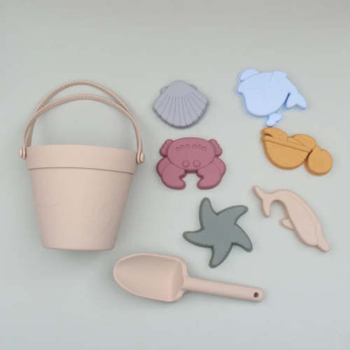 Silicone Beach Toys with Bucket, Shovel and Molds – Simple Steps Market