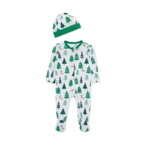Baby Boys Trees Footie with Hat