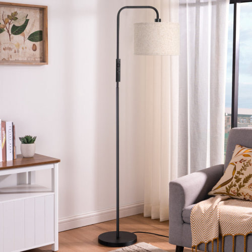 Willa Arlo™ Interiors Ellingsworth 63'' Arched/Arc Floor Lamp with Dimmable Bulb and Remote Control & Reviews | Wayfair