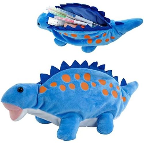 BB FUN HOUSE Pencil Case for Kids, 3D Plush Animal Dog Dinosaur Pencil Pouch Soft Stationery Storage Pen Bag for Girls and Boys School Supplies