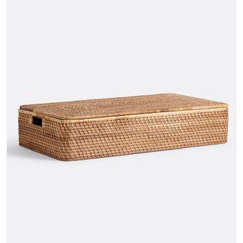 Rinna Rattan Collection Lidded Basket | Rejuvenation