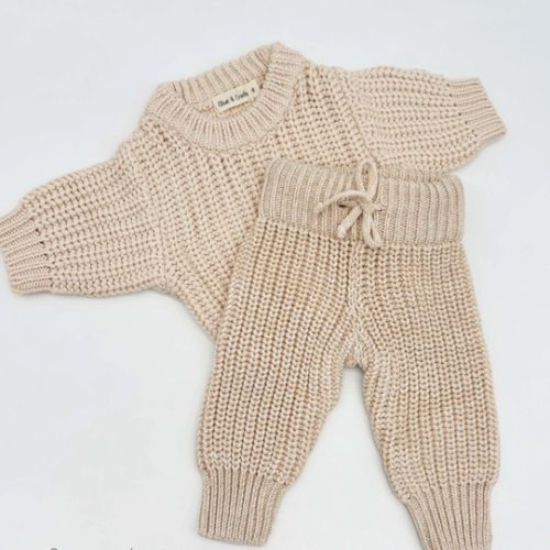 Chunky Knit Sweater + Pants Set – Olive and Cradle