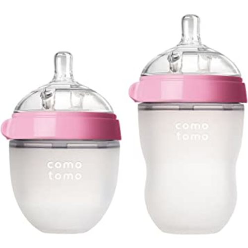 Comotomo Natural Feel Bundle - 2 Items (Pink, 5oz + 8oz)