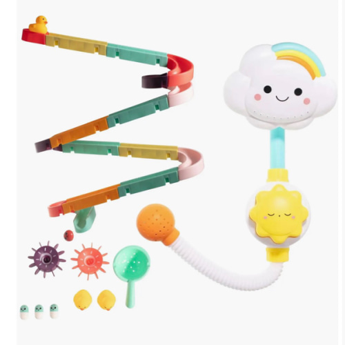Interactive Durable Bathtub Slide and Sprayer Toy Set