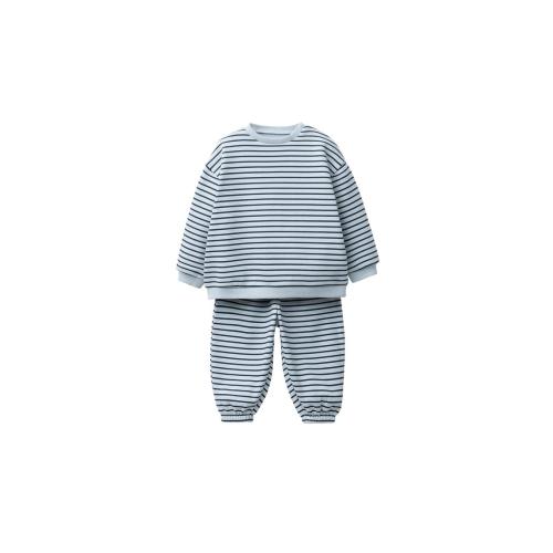 STRIPED SWEATSHIRT AND JOGGER PANTS SET - Mid-blue | ZARA United States