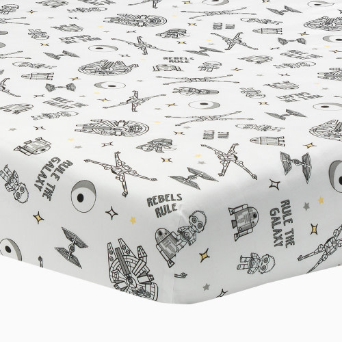 Lambs & Ivy Cotton Fitted Crib Sheet - Star Wars Signature Rebels Rule